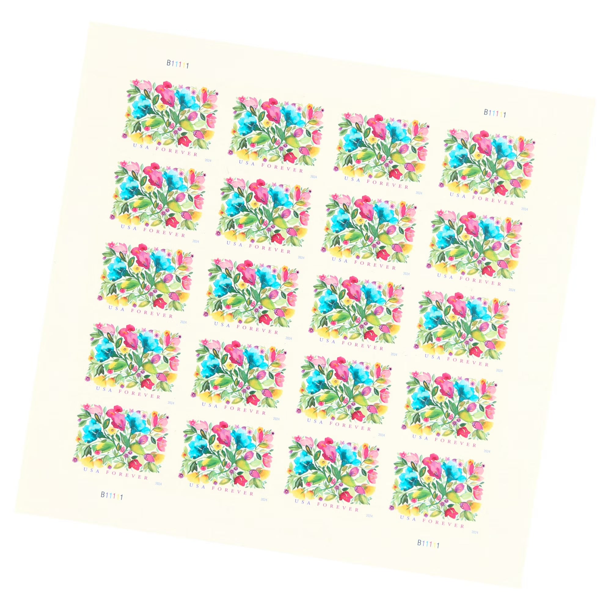 Celebration Blooms 2025 Forever Stamps (5 Panes - 100 Total)