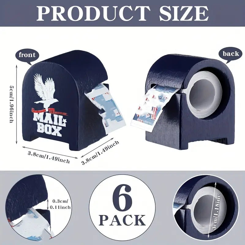 Stamp dispenser (Wooden, Blue) for Roll/Coil of 100