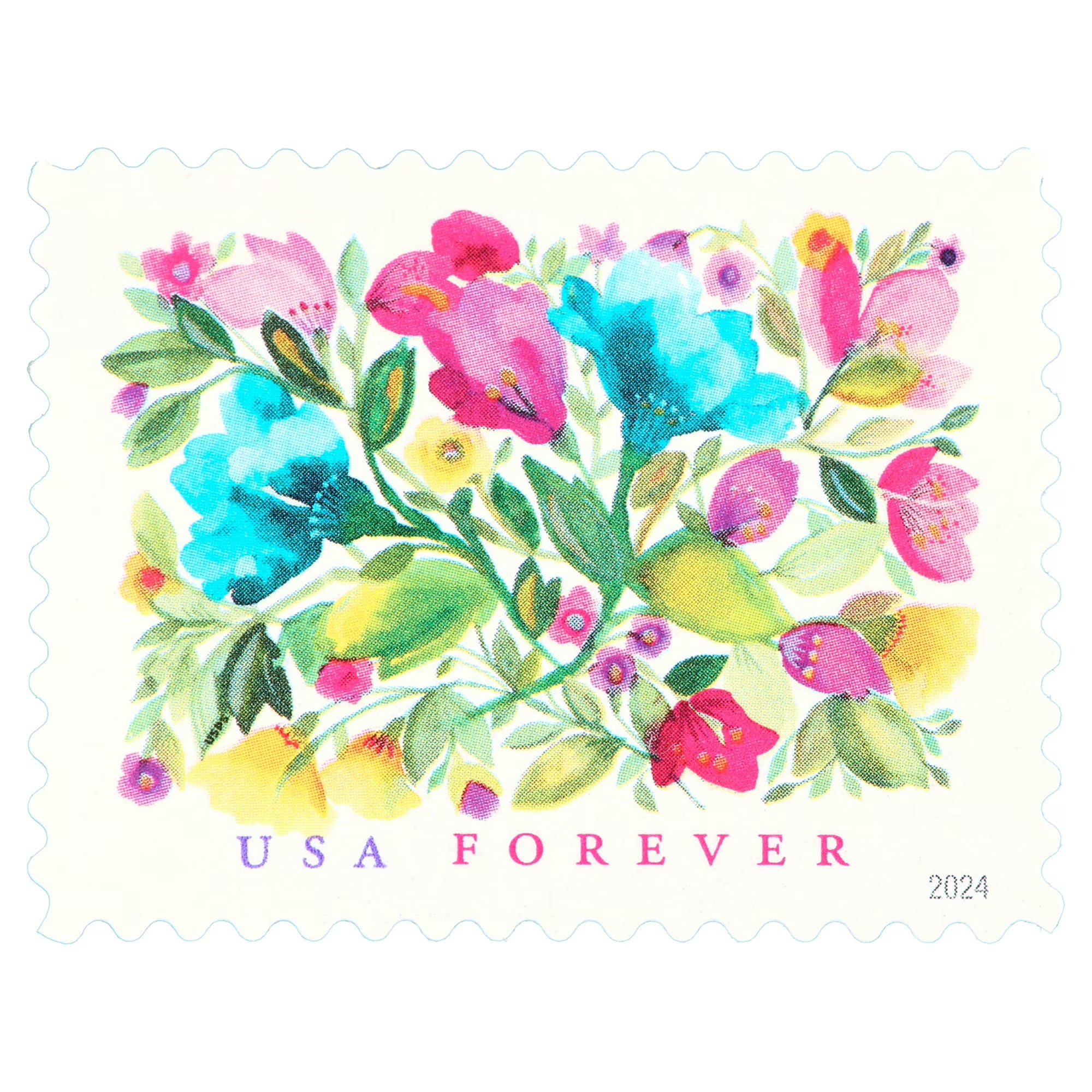 Celebration Blooms 2025 Forever Stamps (5 Panes - 100 Total)