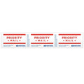 Priority Mail Stickers. (Pack of 50 stickers total) 1" X 2"