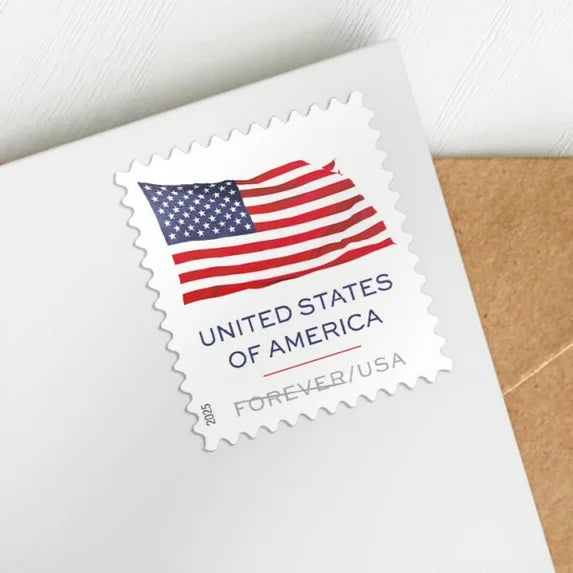 2025 American Flag Roll of 100 Sealed USPS Forever Postage Stamps
