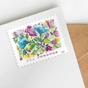 Celebration Blooms 2025 Forever Stamps (5 Panes - 100 Total)